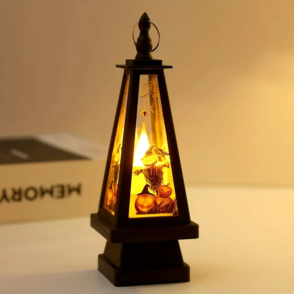 イベント・ハロウィングッズ|三角形パンプキンLEDランタン