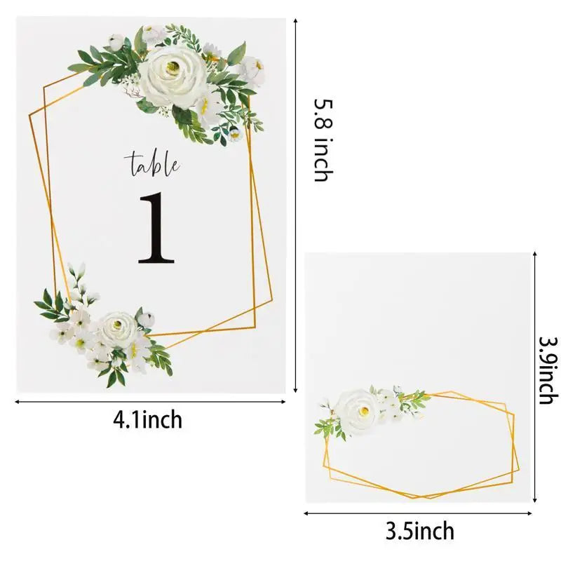 イベント・結婚式装飾|ユーカリデザインのテーブル番号カード75枚セット