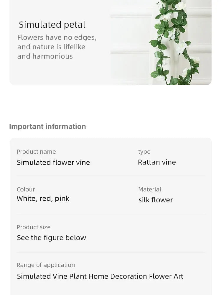 パーティー・インテリア装飾|造花シルクローズガーランド