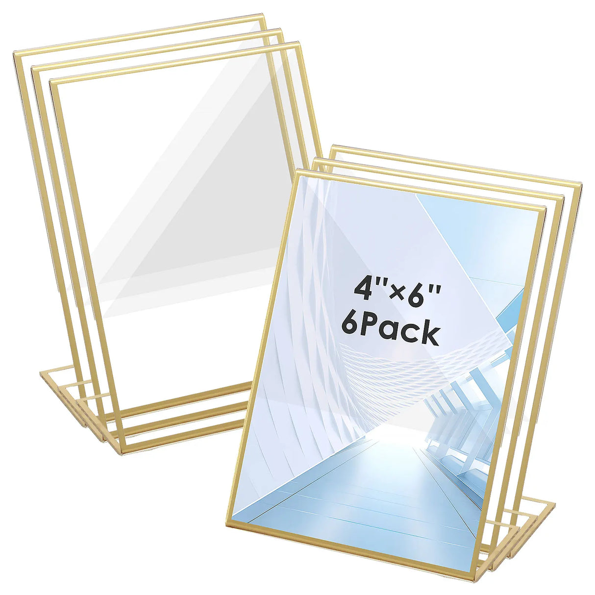 イベント・結婚式装飾|ゴールドフレームアクリルサインホルダー エレガント