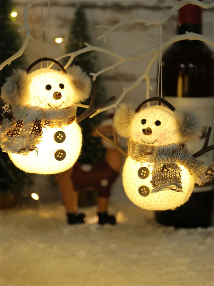 【クリスマス・イベント装飾】光る雪だるま スノーマンオーナメント