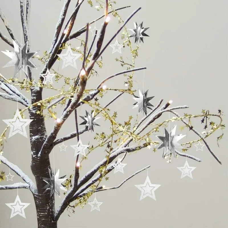 イベント・クリスマス装飾|シルバースター3Dガーランドデコレーション