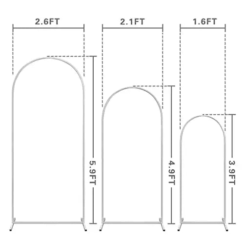 イベント・パーティー装飾 メタル製デコレーションフレーム 3サイズセット アーチ型