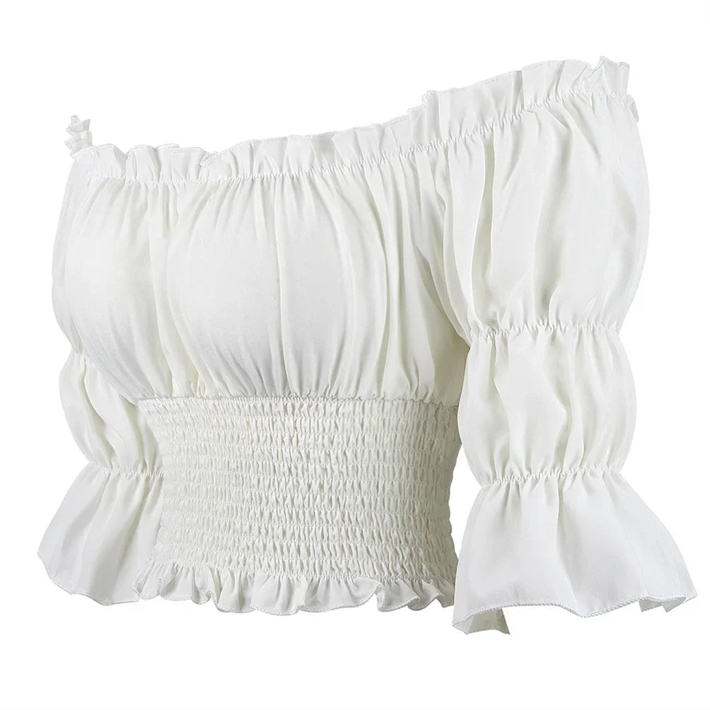 イベント・ハロウィングッズ|シャーリングオフショルダートップス (XS~XXXL)