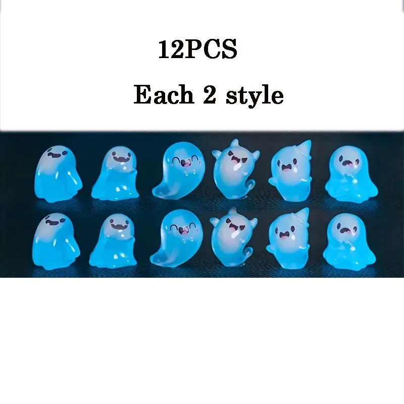 イベント・ハロウィングッズ|光るゴースト樹脂デコレーション6個セット