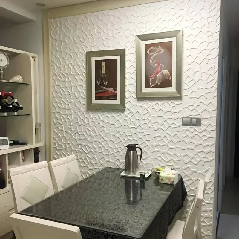 DIY用 3D幾何学柄 壁紙風ステッカー 4枚入/12枚入 衝撃吸収・簡単施工