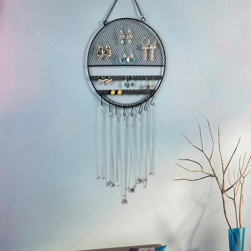 メッシュメタルジュエリーホルダーラック