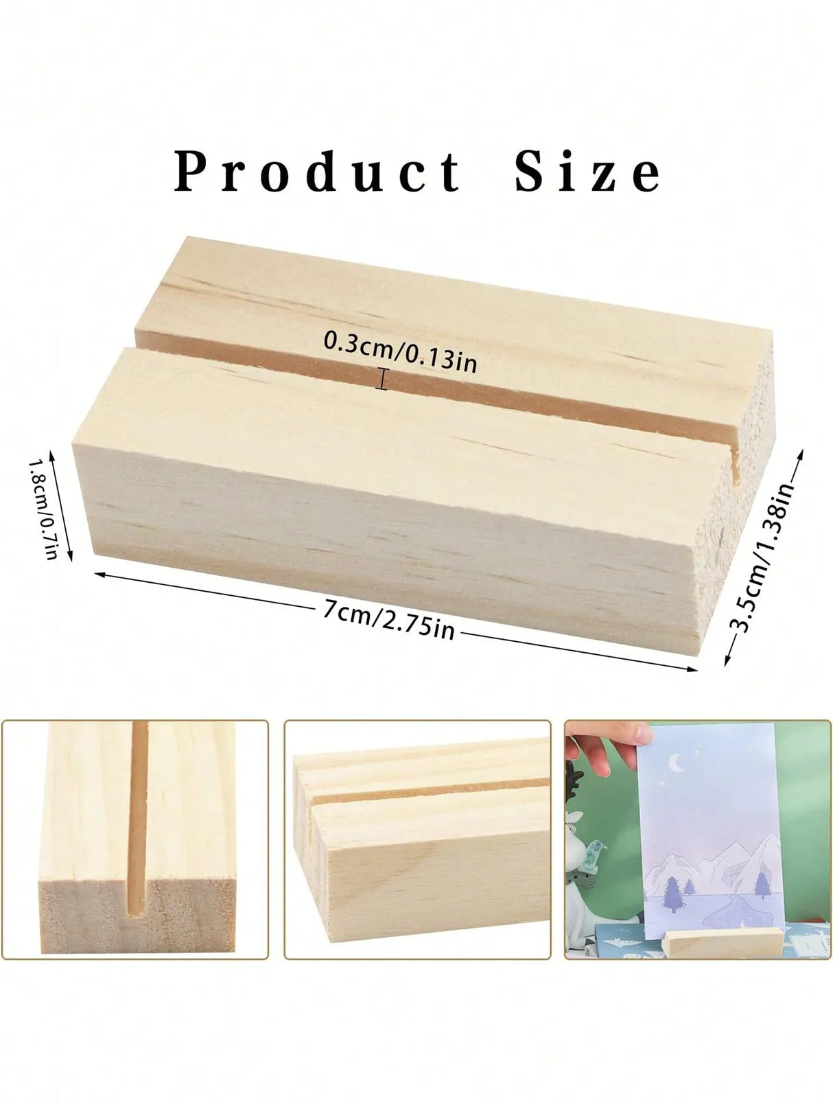 イベント・結婚式装飾|素朴な木製カードホルダー 10/20個セット