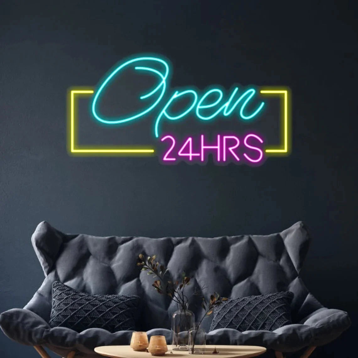 Open 24HRS LEDネオンサイン(ネオン看板)
