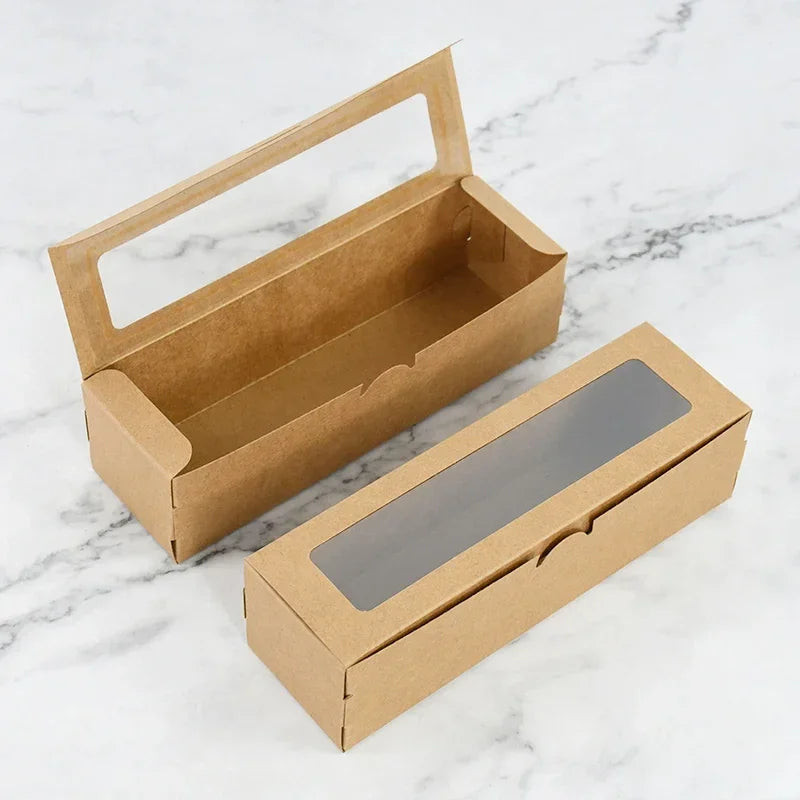 |イベント・ノベルティ用品 | 透明窓付きクラフトギフトボックス | W18.5×H5×D5.5c