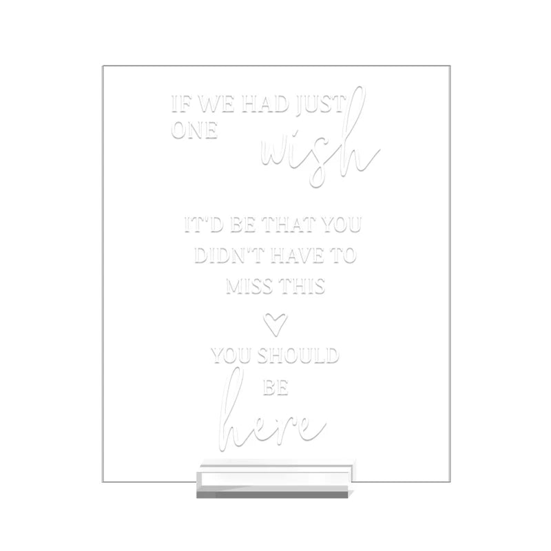 結婚式・インテリア装飾|透明アクリルテーブルサイン 1個セット