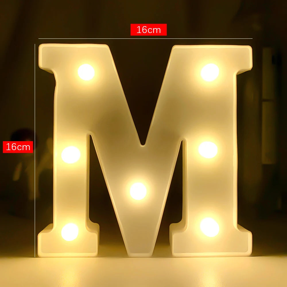 LEDナイトライト 【アルファベット・数字型】(乾電池式)