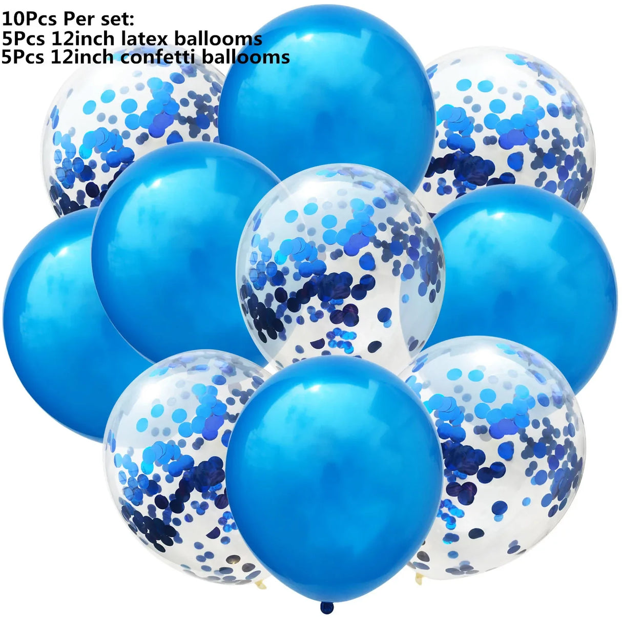 カラフル紙吹雪ラテックスバルーン10個セット