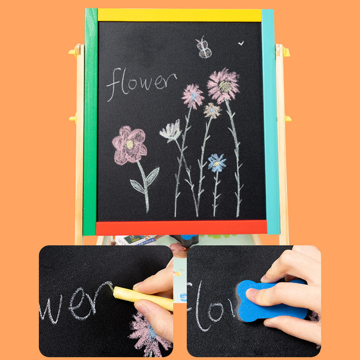 多機能子供用木製アートイーゼル