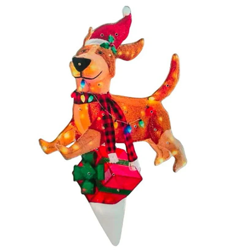 イベント・クリスマス装飾|LEDアクリルプレート型イルミネーション アニマル サンタクロース