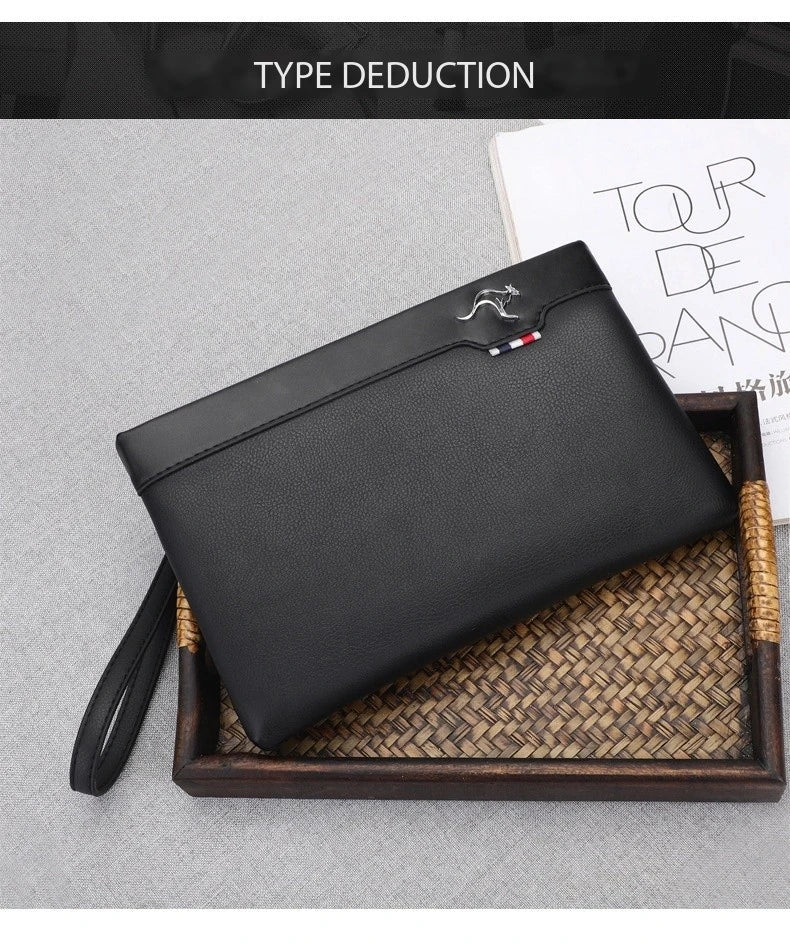 |イベント・ノベルティ用品 | メンズPUレザークラッチバック | W26cm×H17cm×D3cm