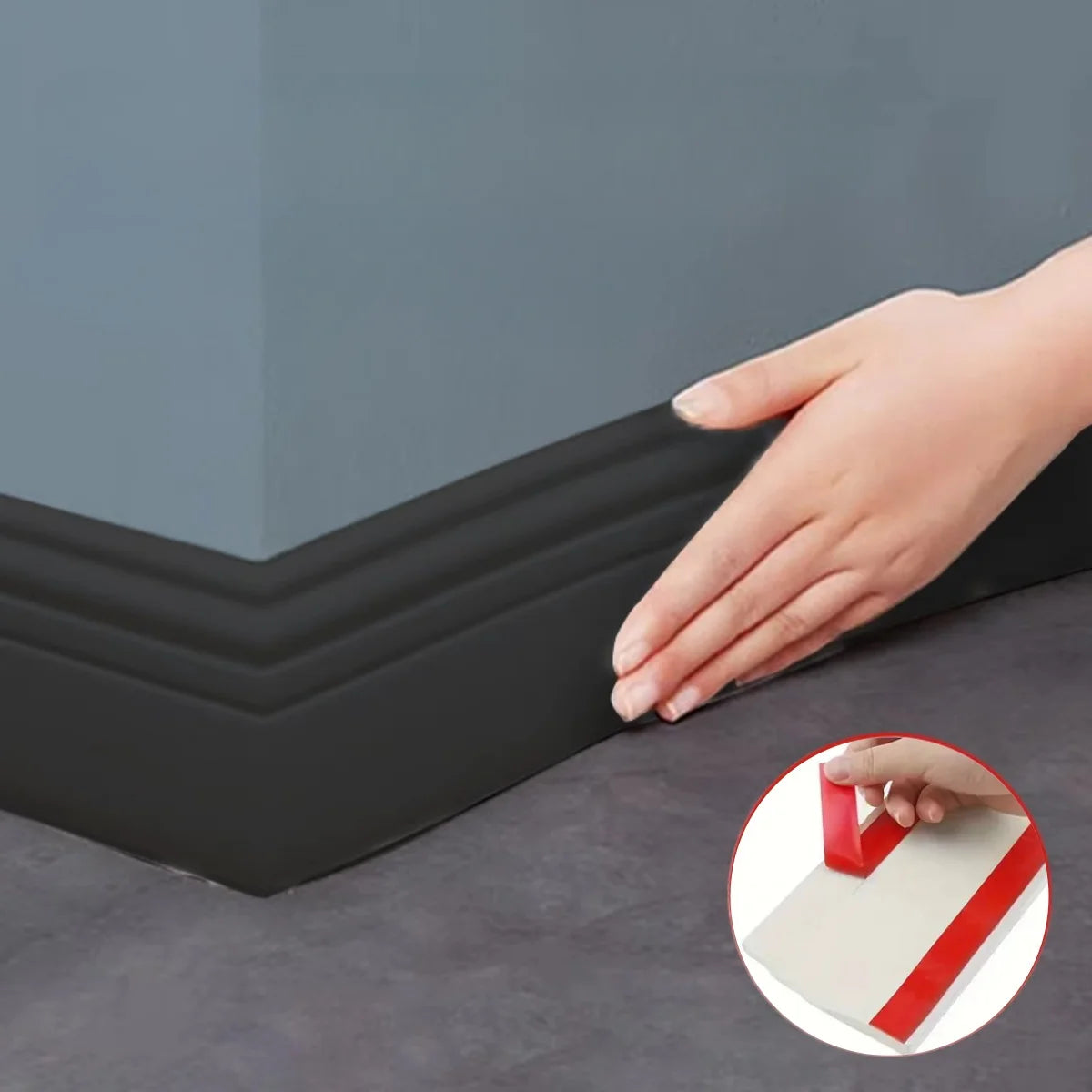 壁面装飾 幅木風粘着ボーダーシート 幅9.8㎝x200㎝ 高品質素材