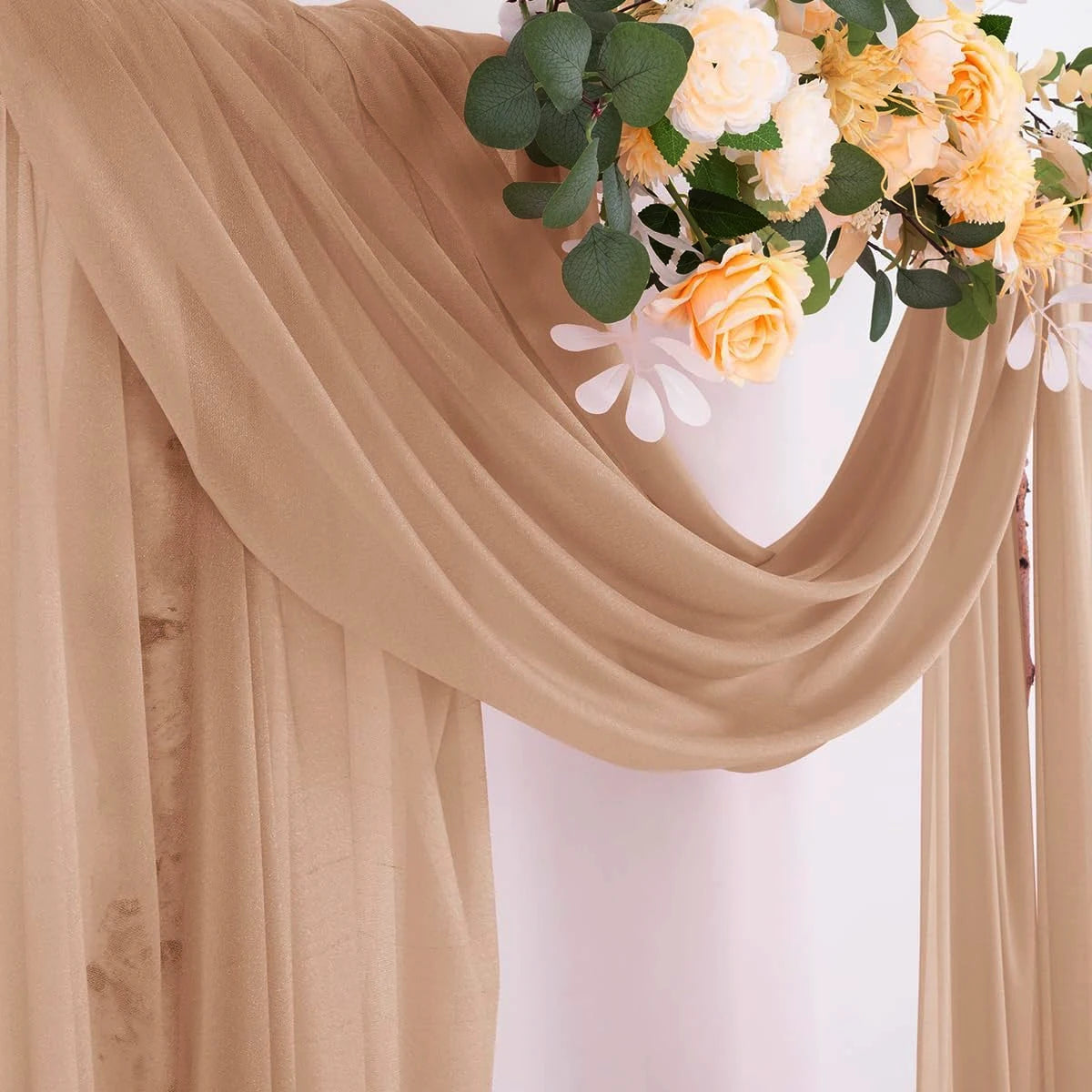 ウェディングアーチ用シフォン生地ドレープ