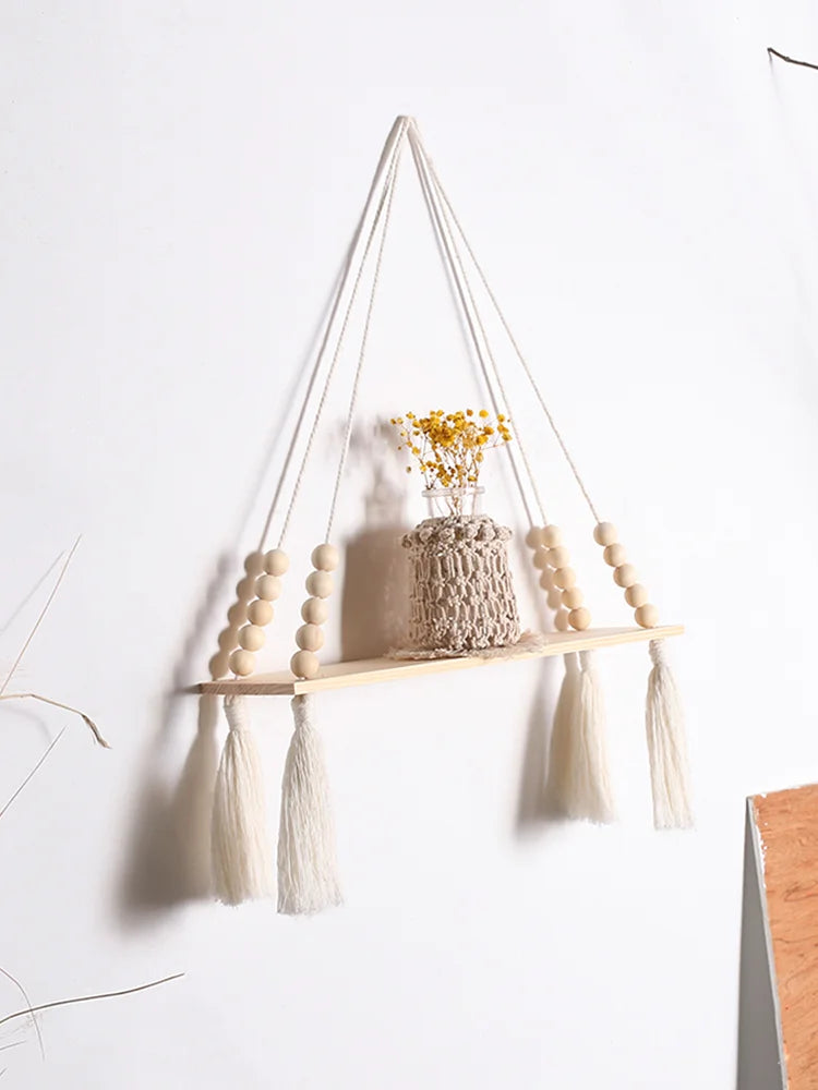 木製壁掛けラック 植物シェルフ ホームデコ