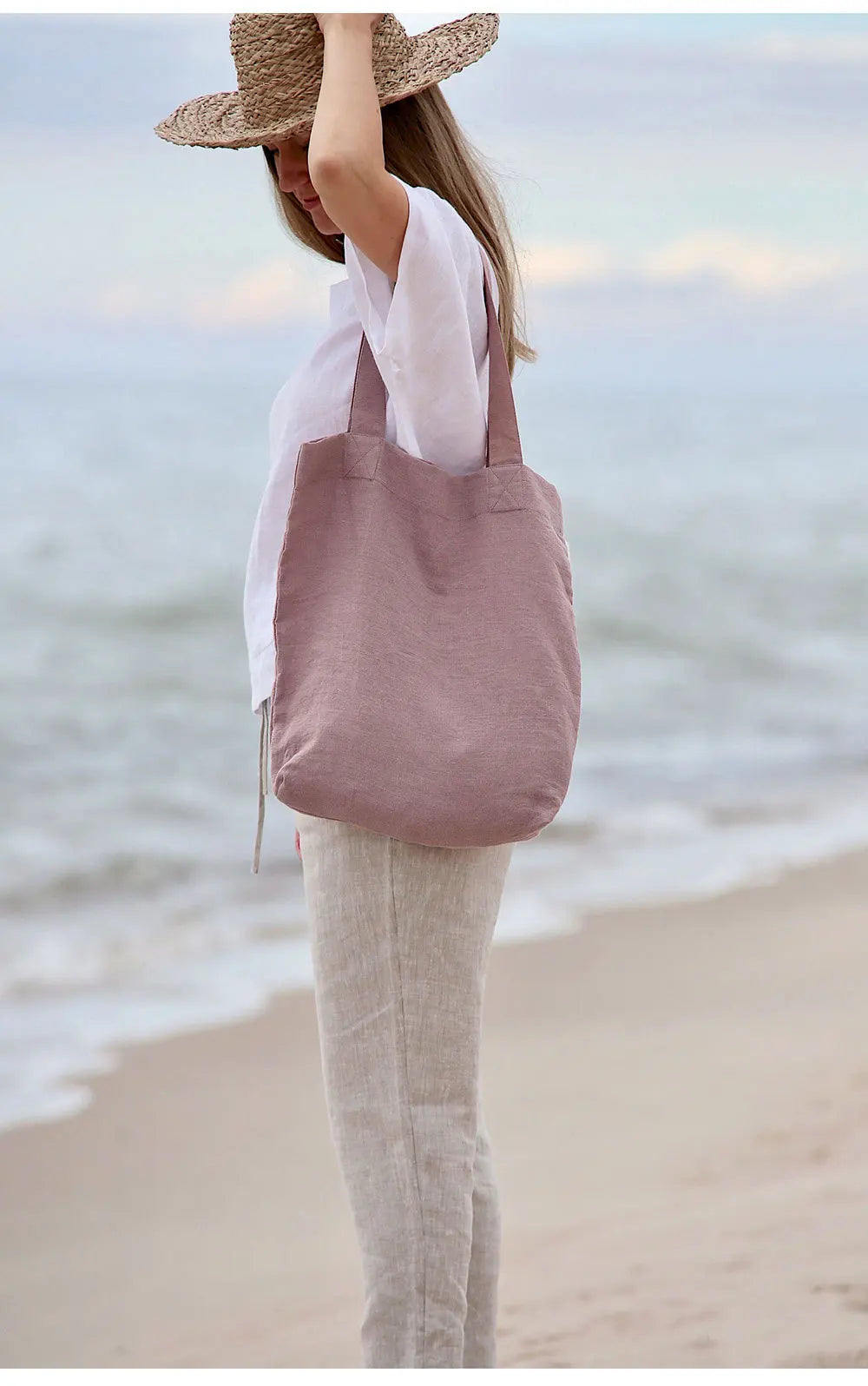 |ノベルティ用品 |大型リネン製エコバッグ