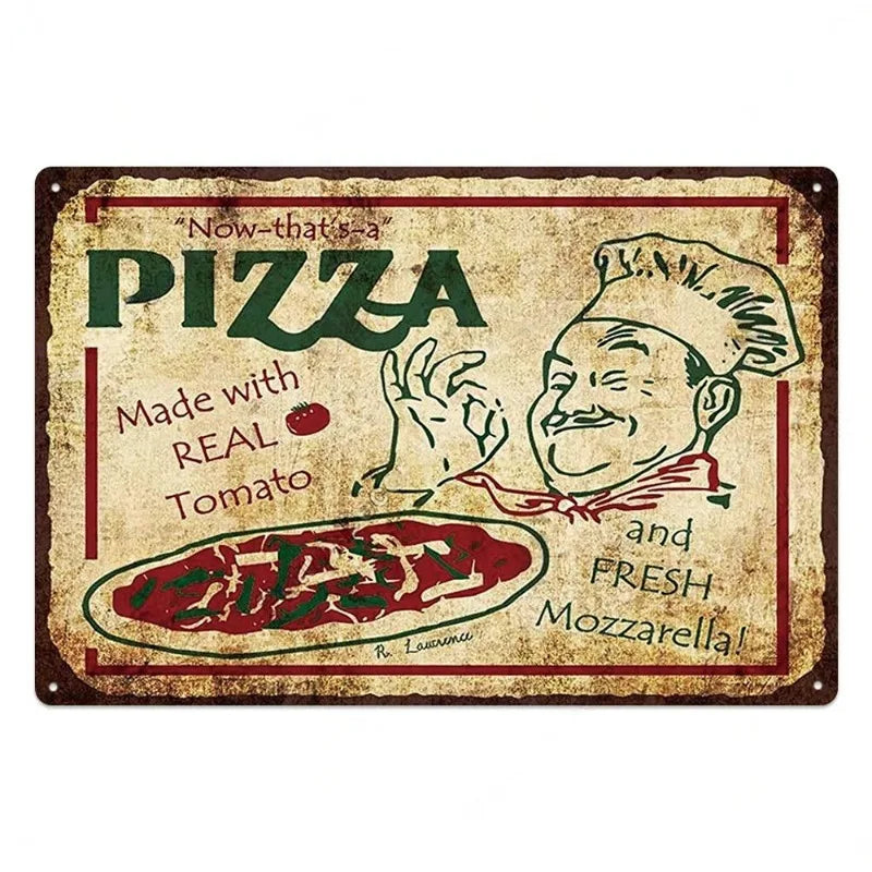 ファーストフードヴィンテージブリキ看板