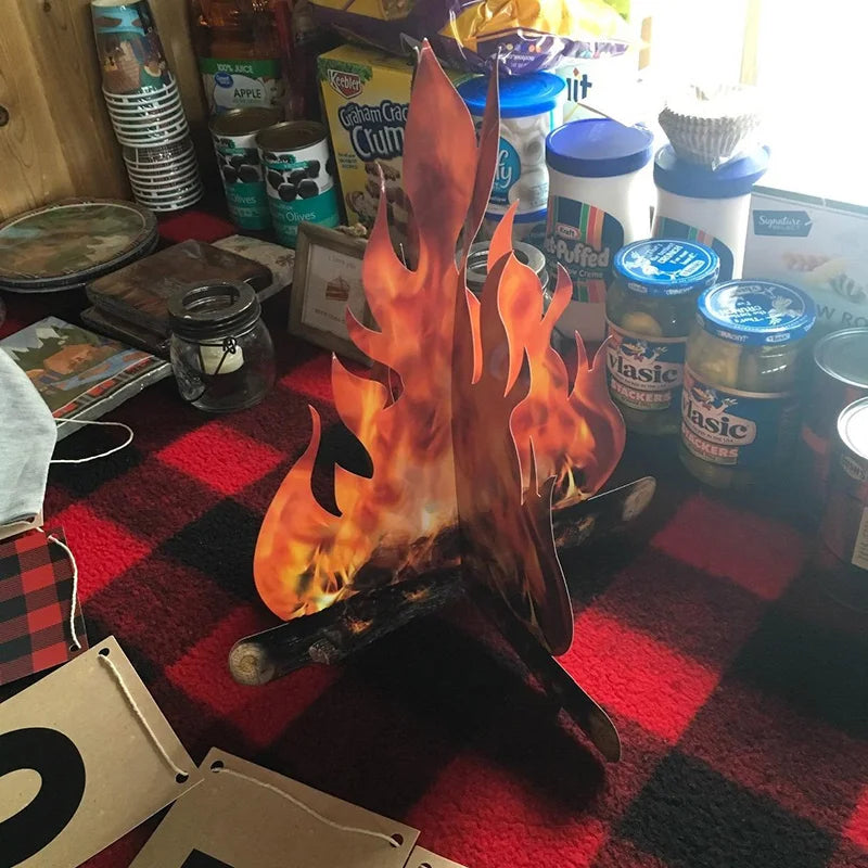 イベント・パーティーグッズ|3D段ボール製キャンプファイヤー装飾