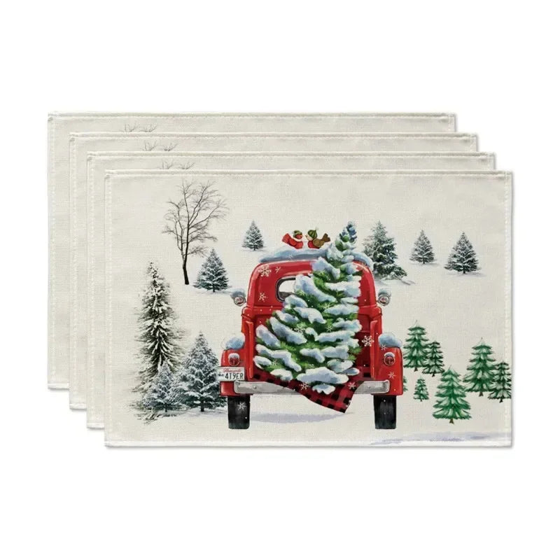 クリスマスランチョンマット|テーマ プレースマット 4枚セット