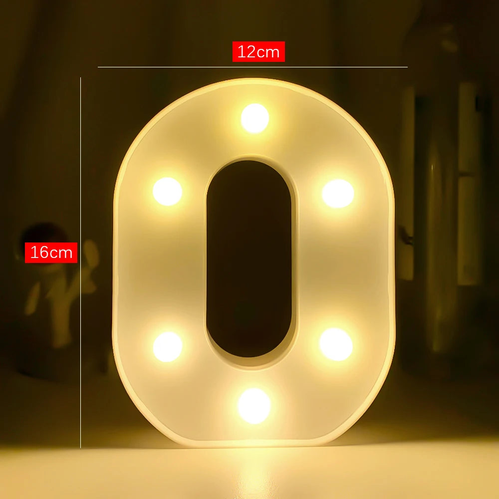 LEDナイトライト 【アルファベット・数字型】(乾電池式)