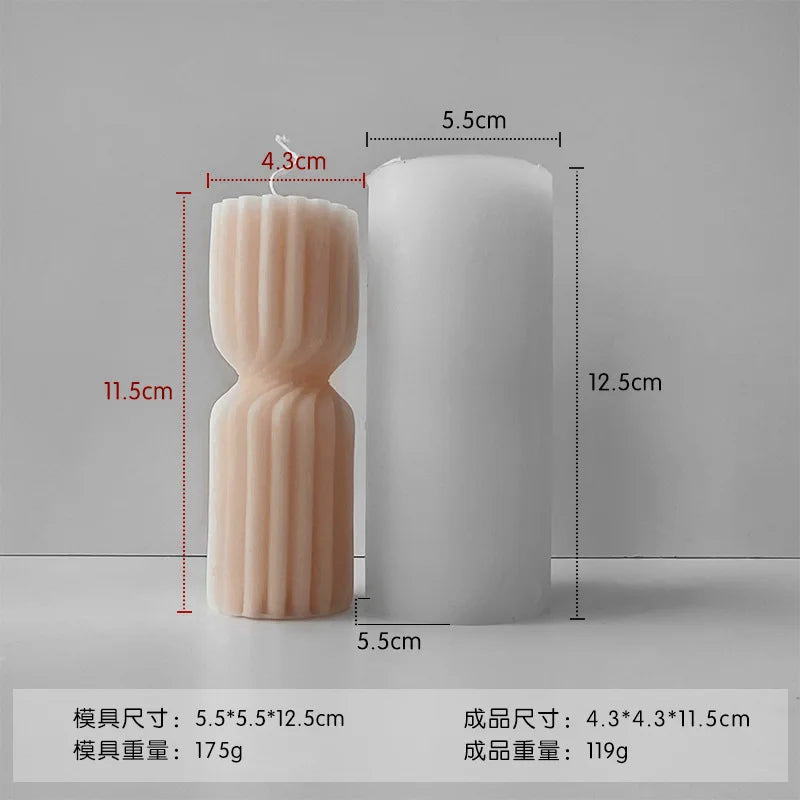 クラフト・DIY用|ハンドメイドキャンドル用 モダンなシリンダー型