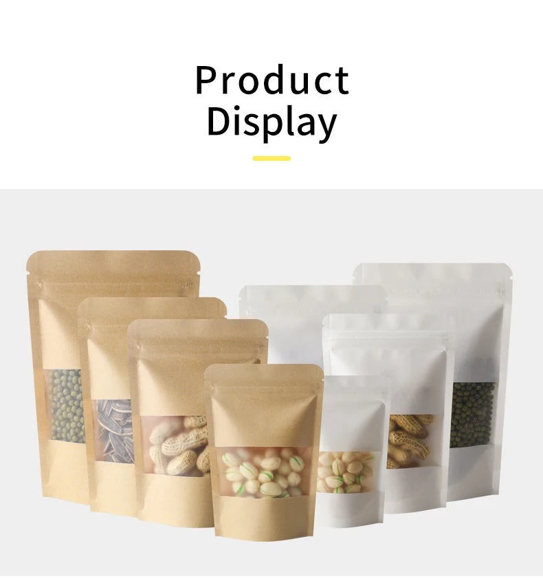 |ノベルティ用品 | 透明窓・ジッパー付きスタンド型ギフト袋 100個