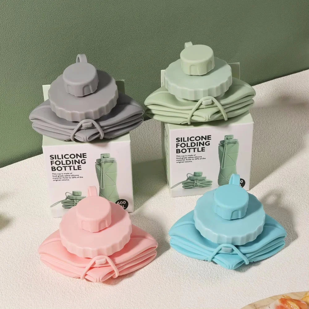 |イベント・ノベルティ用品 | シリコン折りたたみウォーターボトル | 600m