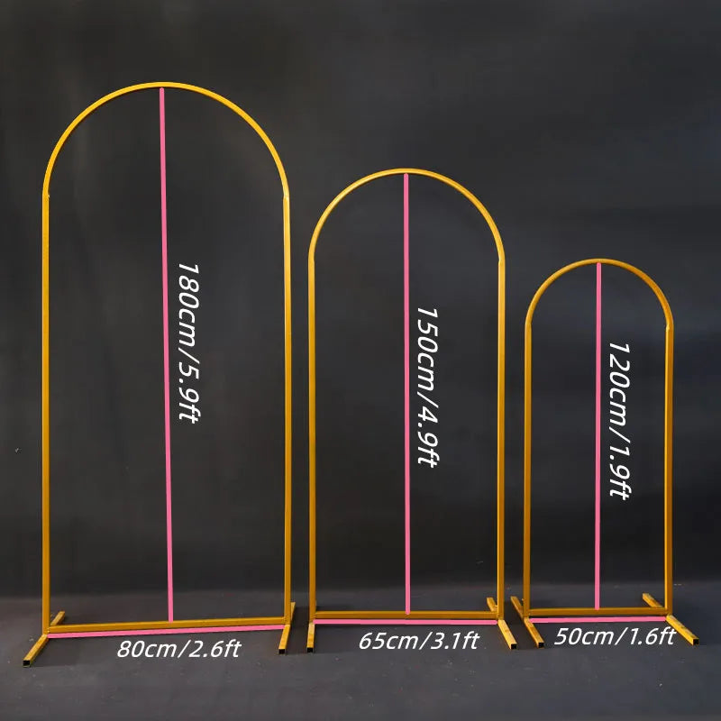 イベント・パーティー装飾 メタル製デコレーションフレーム 3サイズセット アーチ型