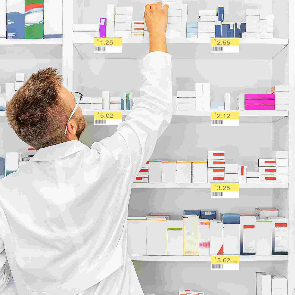 透明L字型アクリルプライスカードスタンド30個セット