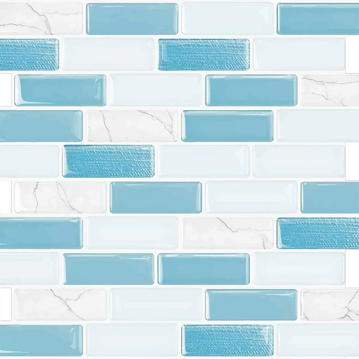 DIY用 大理石モザイクタイル風ステッカー カラフルモザイクデザイン