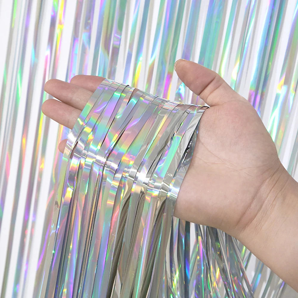 パーティー・インテリア用装飾 キラキラ!ホイル素材カーテン 高品質素材