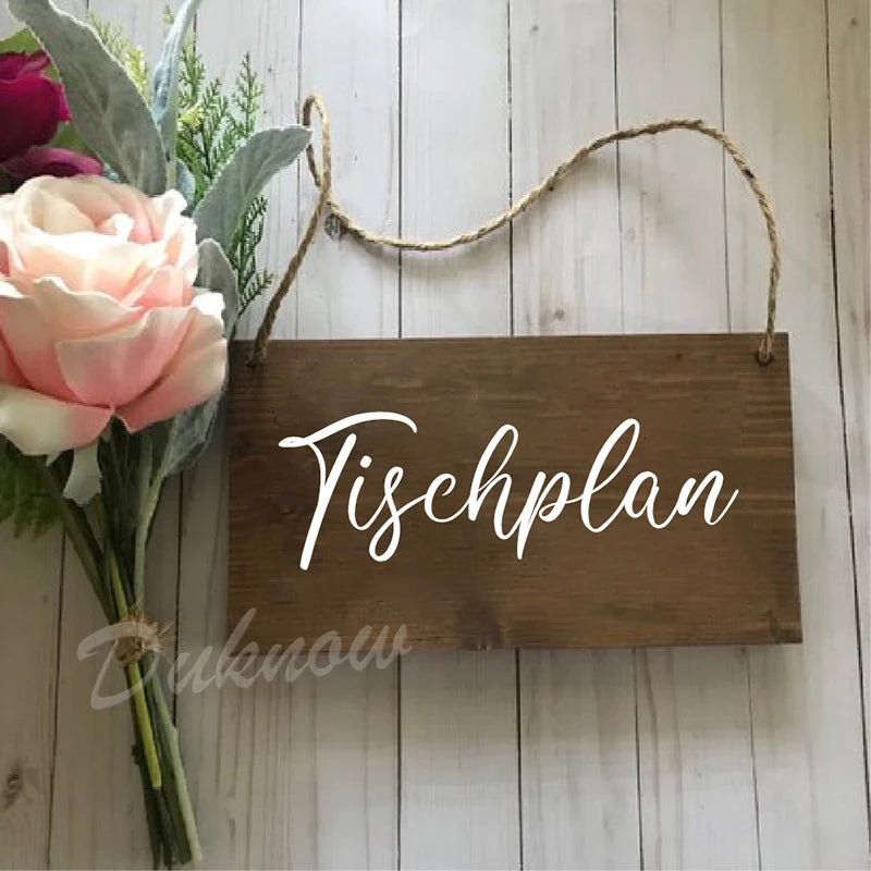 ドイツ語 結婚式座席表 アートステッカー