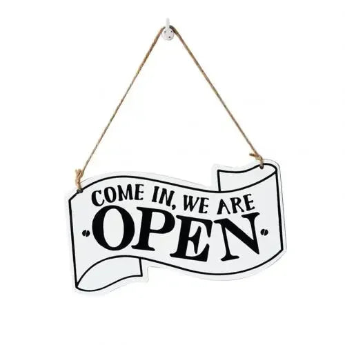 ヴィンテージ風両面オープン/クローズ吊り下げ看板