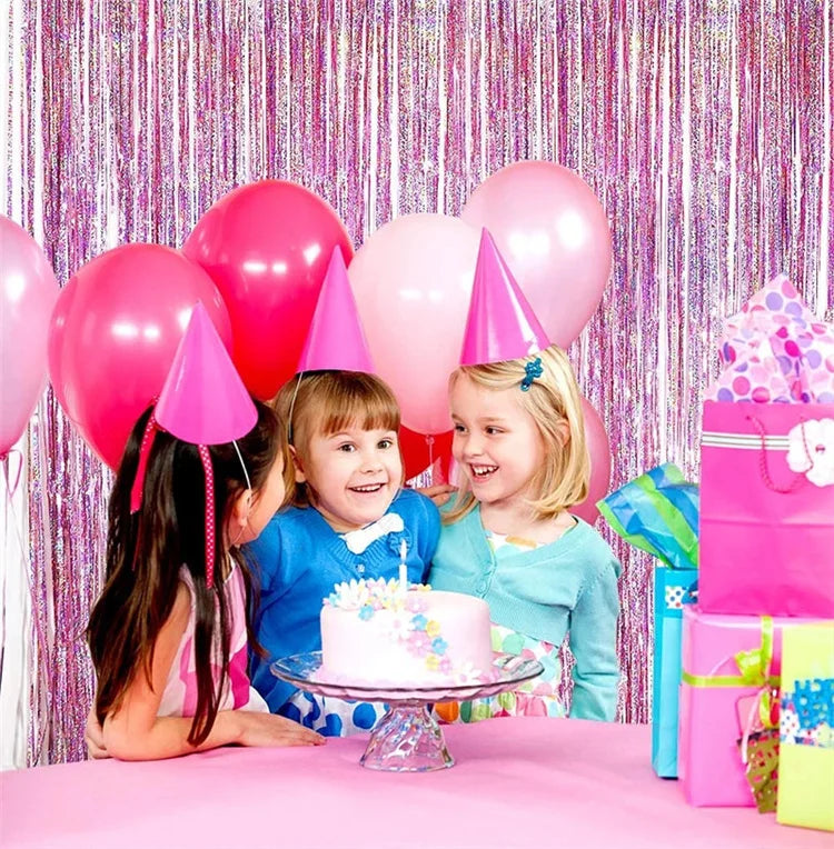 パーティー・インテリア用装飾 キラキラ!ホイル素材カーテン 2Pセット お得