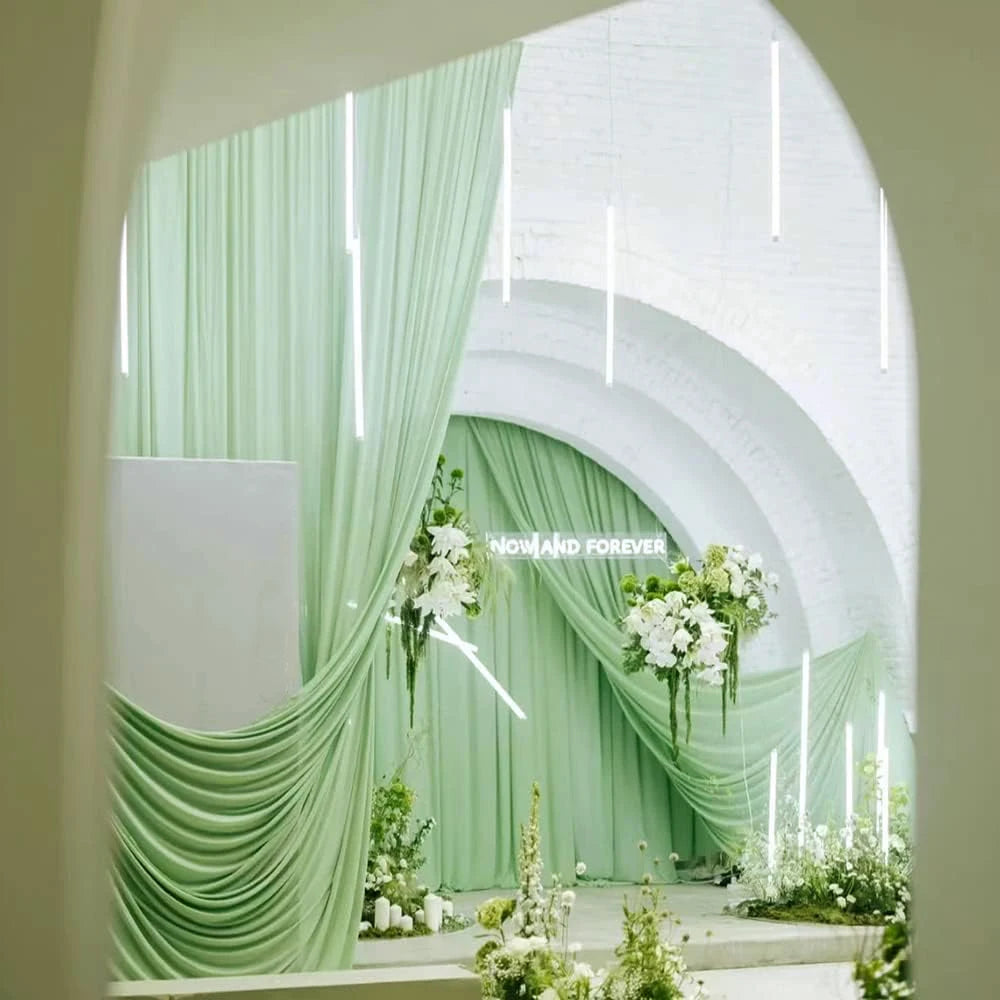 エレガントなシアーカーテン 背景デコレーション