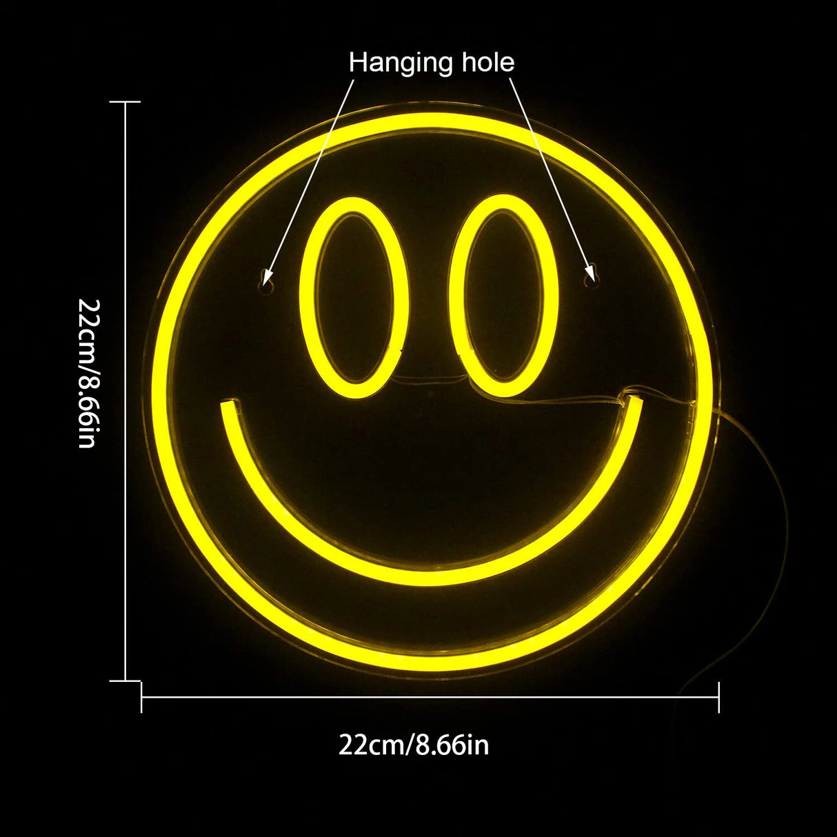 スマイルフェイス LEDネオンサイン(ネオン看板)