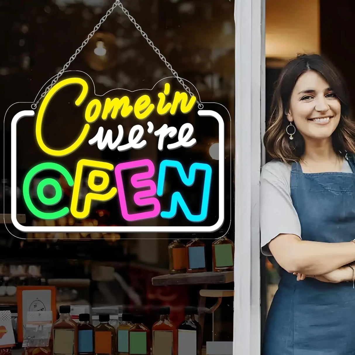 Come in We're Open LEDネオンサイン(ネオン看板)