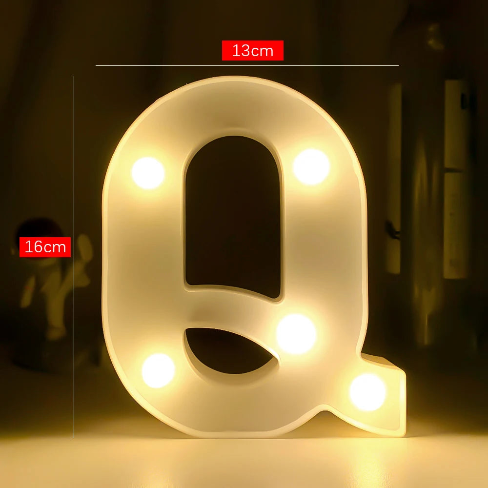 LEDナイトライト 【アルファベット・数字型】(乾電池式)