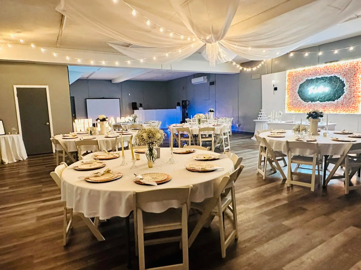 ウェディング用シフォンカーテン天井ドレープ