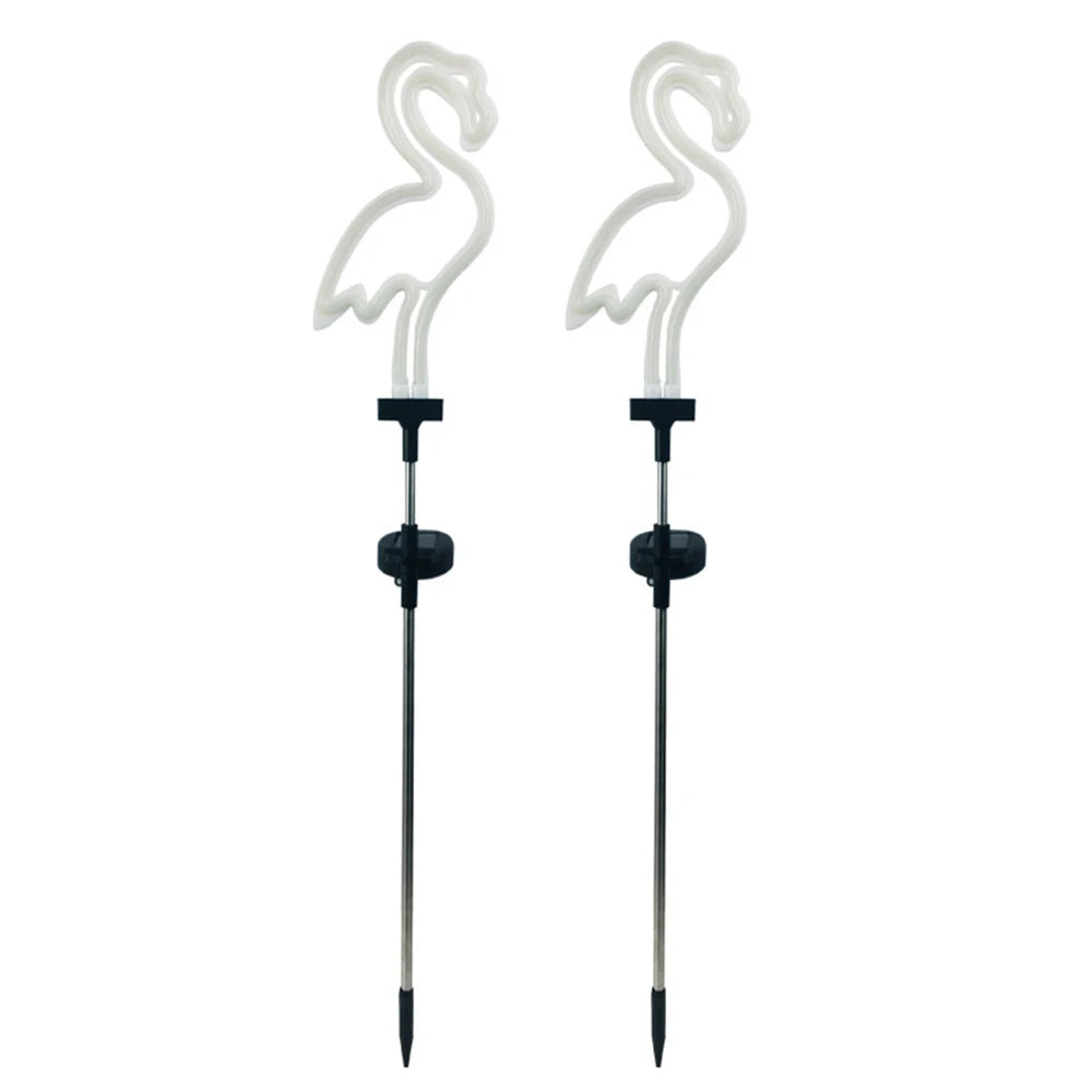 ソーラーライト|イベント・ガーデン装飾|ソーラー式ネオンフラミンゴライト