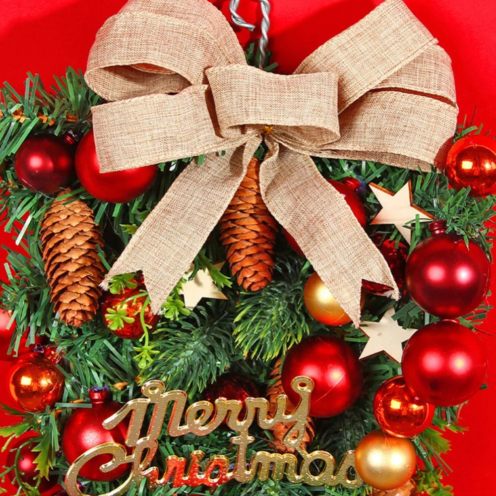 イベント・クリスマス装飾|レッドリース 玄関ドア用デコレーション