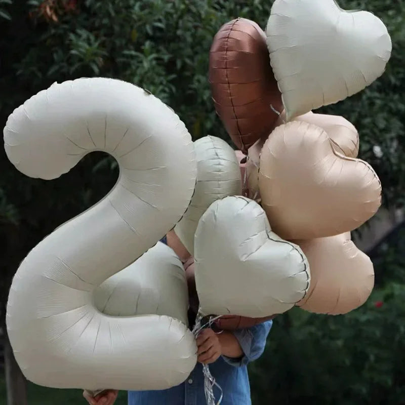 レトロカラー数字バルーン 40インチ