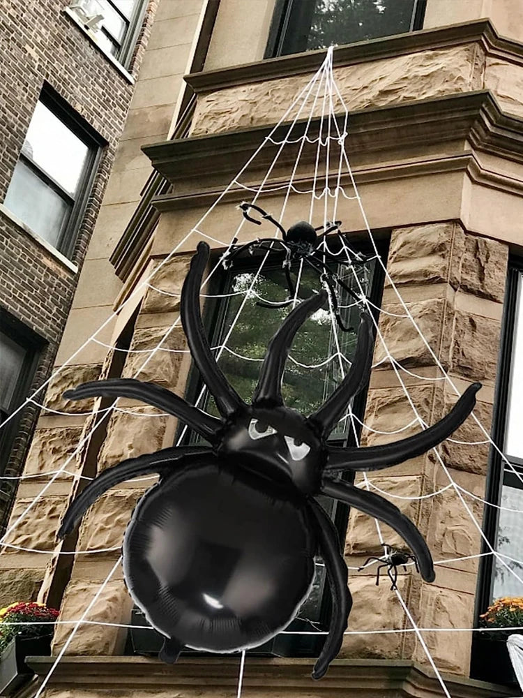 イベント・ハロウィン装飾|ハロウィンブラックスパイダーバルーン(W82c×H78c)