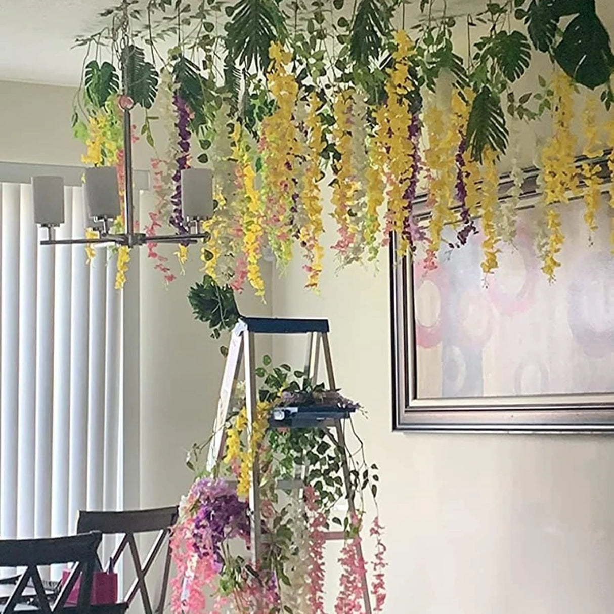 パーティー・ガーデン装飾|シルク造花 ガーランドセット(12個入り)