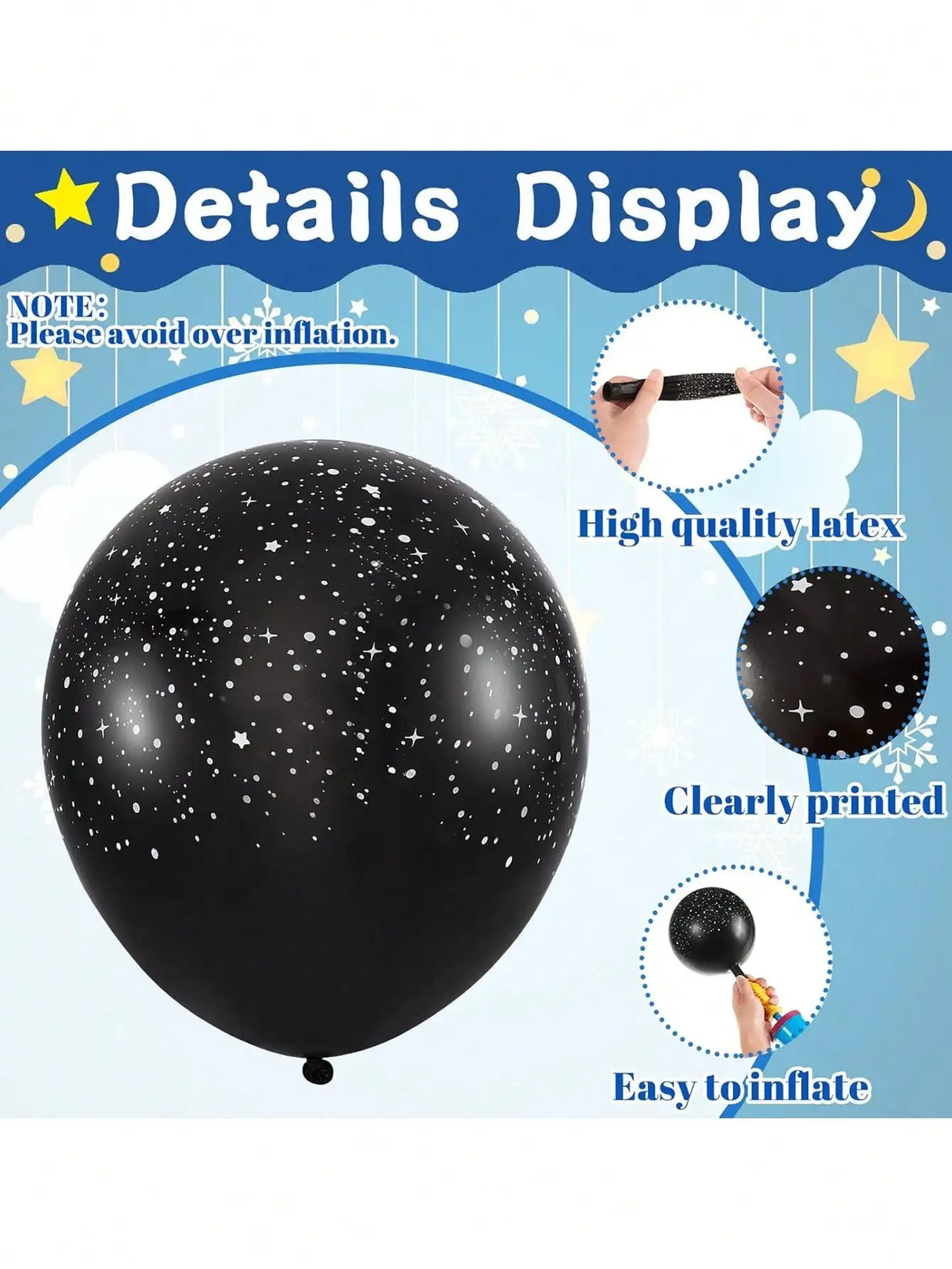 イベント・ハロウィン装飾|SF&ホラー風 ブラックバルーンセット(20個)