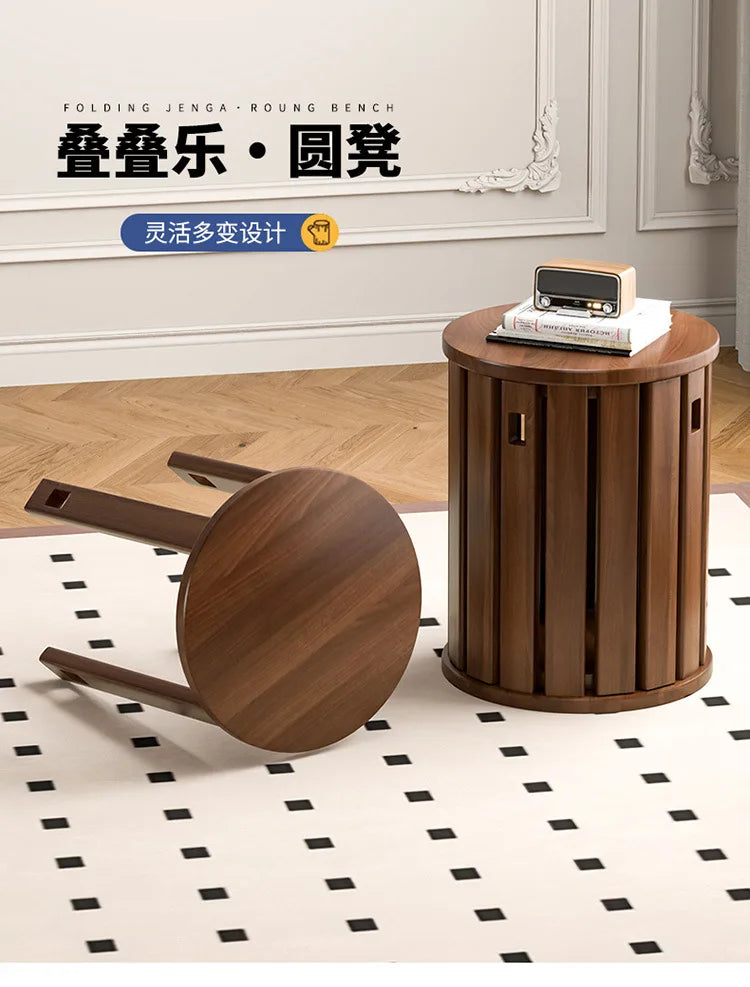 モダン木製スタッキングスツール